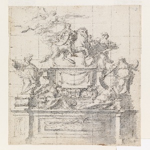 Drawing, Design for a Monument to Emperor Charles VI of Naples, ca. 1735