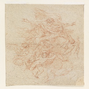 Drawing, God the Father and Angels, late 18th century