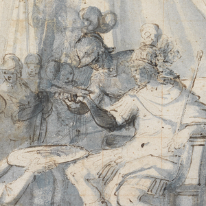 Drawing, Turkish Ambassador Presenting Gift to Don Giovanni of Austria, 1630