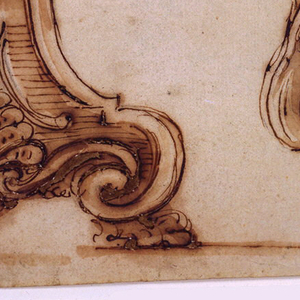 Drawing, Projects for a pedestal and a console, 1700–1750