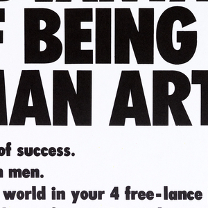 Poster, The Advantages of Being a Woman Artist, 1988