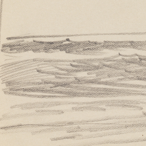 Sketchbook Folio, Rough Study of Waves, 1870–85
