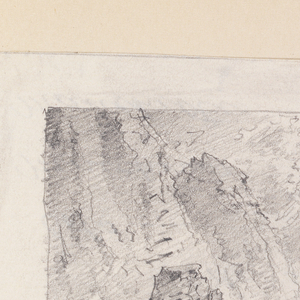 Album Page, High Cliffs and Breaking Waves, late 19th century