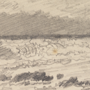 Sketchbook Folio, Study of Rough Waves Breaking on Beach, 1870–85