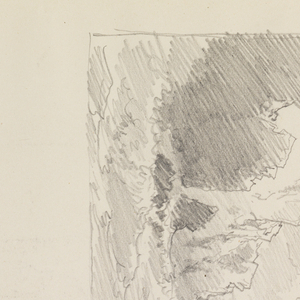 Sketchbook Folio, Two Small Studies of Sea and Cliffs in Cornwall, after 1878