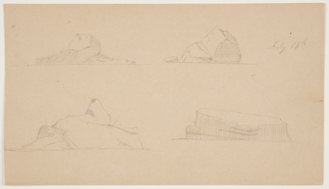 Drawing, Four Floating Icebergs, Canada