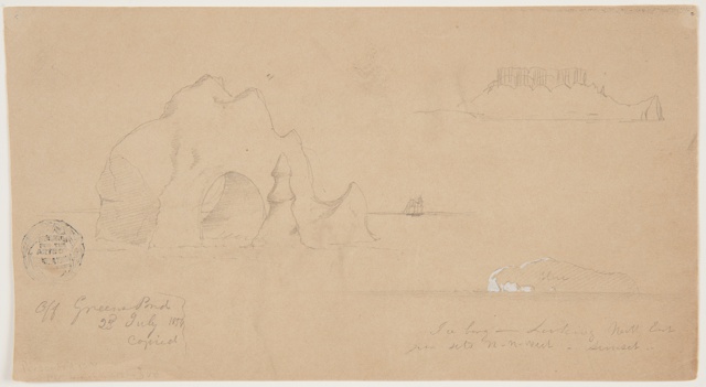 Drawing, Icebergs off Greenspond, Canada
