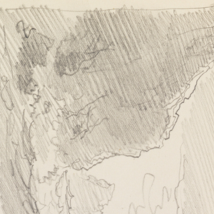 Sketchbook Folio, Rapid Sketch of Rocky Sea Coast, after 1878