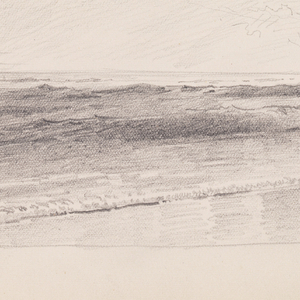 Sketchbook Folio, Serene Beach and Ocean Scene, after 1878