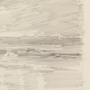 Sketchbook Folio, Rapid Sketch of Ocean with Hatched Sky, after 1878