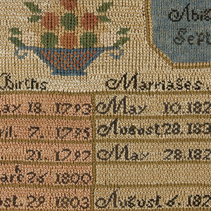 Family Register Sampler (USA), 1833