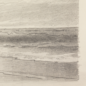Sketchbook Folio, Serene View of Ocean and Beach, after 1878