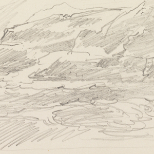 Sketchbook Folio, Sketch of Cliffs and Ocean, after 1878