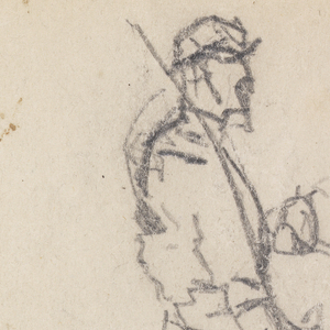 Drawing, Mounted Cavalry Officer, 1862