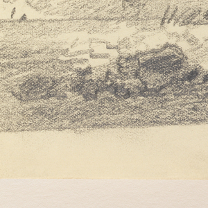 Sketchbook Folio, Ocean and Rocks with Large Cliffs and Distant Boats, 1885–90