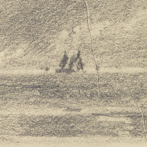 Sketchbook Folio, Calm Sea with Small Rocks and Several Distant Boats, 1885–90