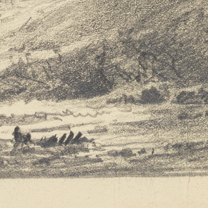 Sketchbook Folio, Choppy Ocean with Rocks and Mountainous Cliffs, 1885–90