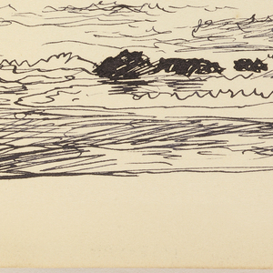 Sketchbook Folio, Unfinished Shoreline with Small Waves, 1885–90
