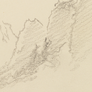 Sketchbook Folio, Unfinished Cliff Study, 1885–90