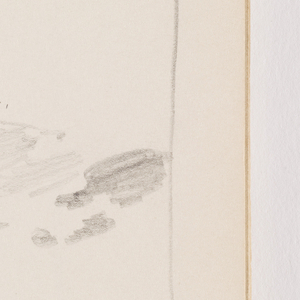 Sketchbook Folio, Unfinished Study of Waves and Distant Hills, 1885–1902