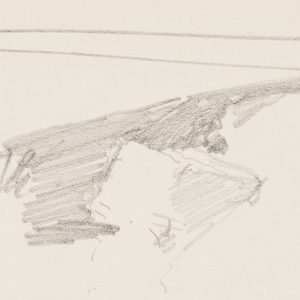 Sketchbook Folio, Unfinished Sketch, Possibly Cliffs, 1885–1902