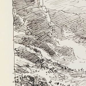 Sketchbook Folio, Waves on Beach and Cliffs, 1890–1900