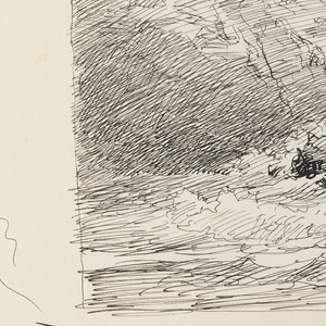 Sketchbook Folio, Waves and Three Cliffs, 1890–1900