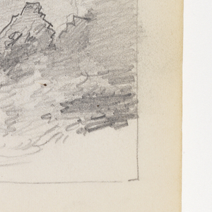 Sketchbook Folio, Rough Sketch of Waves, Rocks, and Cliffs, 1890–1900