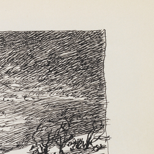 Sketchbook Folio, Dark Landscape with Bare Trees on Water Inlet, 1890–1900