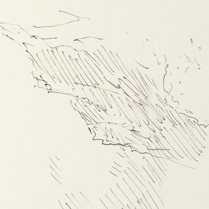 Sketchbook Folio, Rough Cliff Study, 1890–1900