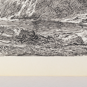 Sketchbook Folio, Inlet with Rocky Cliffs and Fisherman, 1890–1900