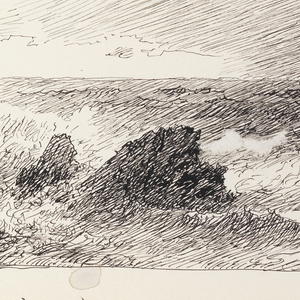 Sketchbook Folio, Waves and Rocks, 1890–1905