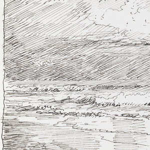 Sketchbook Folio, Waves on Beach with Cumulus Clouds, 1890–1900