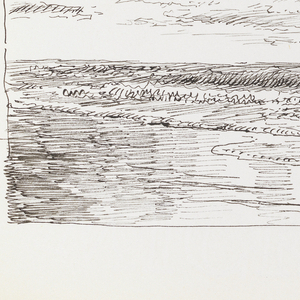 Sketchbook Folio, Serene Seascape with Small Waves, 1890–1900