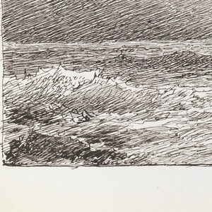 Sketchbook Folio, Choppy Sea with Dramatic Clouds, 1890–1900