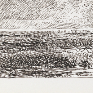 Sketchbook Folio, Seascape with Dramatic Clouds and Large Rock, 1890–1900