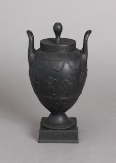 Black Basalt Covered Urn Urn
