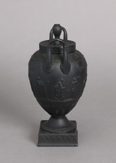 Black Basalt Covered Urn Urn
