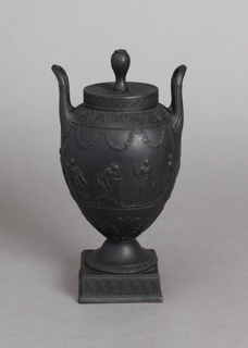Black Basalt Covered Urn Urn