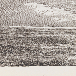 Sketchbook Folio, Flat Ocean with Dark Clouds, 1890–1900