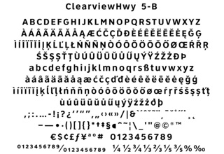Digital Typeface, ClearviewADA Font Family