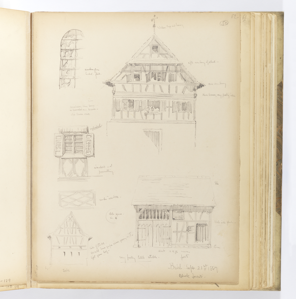 Album Page, Sketches of Architectural Elements, Buhl