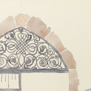 Album Page, Ironwork, Door to City Hall, Basle (Basel), September 27,1887