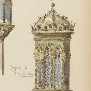 Album Page, Lamps at Gondola Landings, Venice, October 24, 1887