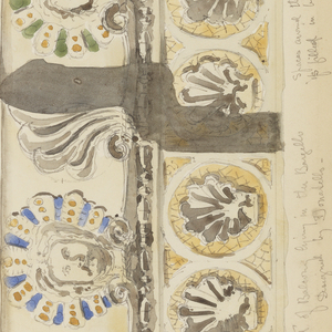 Album Page, Iron Gate and Balcony, Il Bargello, Florence, November 6–7, 1887