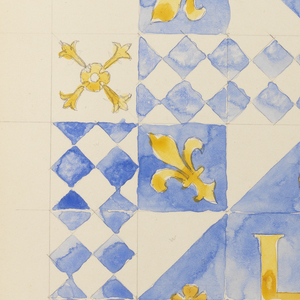 Album Page, Tile Floor, Château de Blois, May 6, 1888