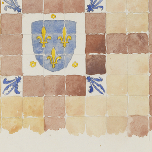 Album Page, Tile Floor of Chapel, Blois, June 1888