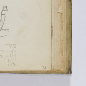 Album Page, Notes Related to Campanile, Milan, verso: Plan of Tile Floor in Dianne de Poitiers