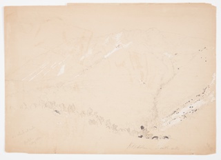 Drawing, South Face, Mt. Katahdin, Maine