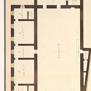 Drawing, Competition Design for La Fenice, Venice: Plan of Upper Floor of the Theater, 1788
